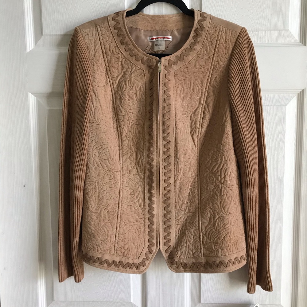 NWT Peter Nygard Leather Cardigan Jacket / M
